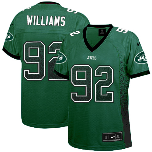 Women's Elite Leonard Williams Nike Jersey Green - #92 Drift Fashion NFL New York Jets